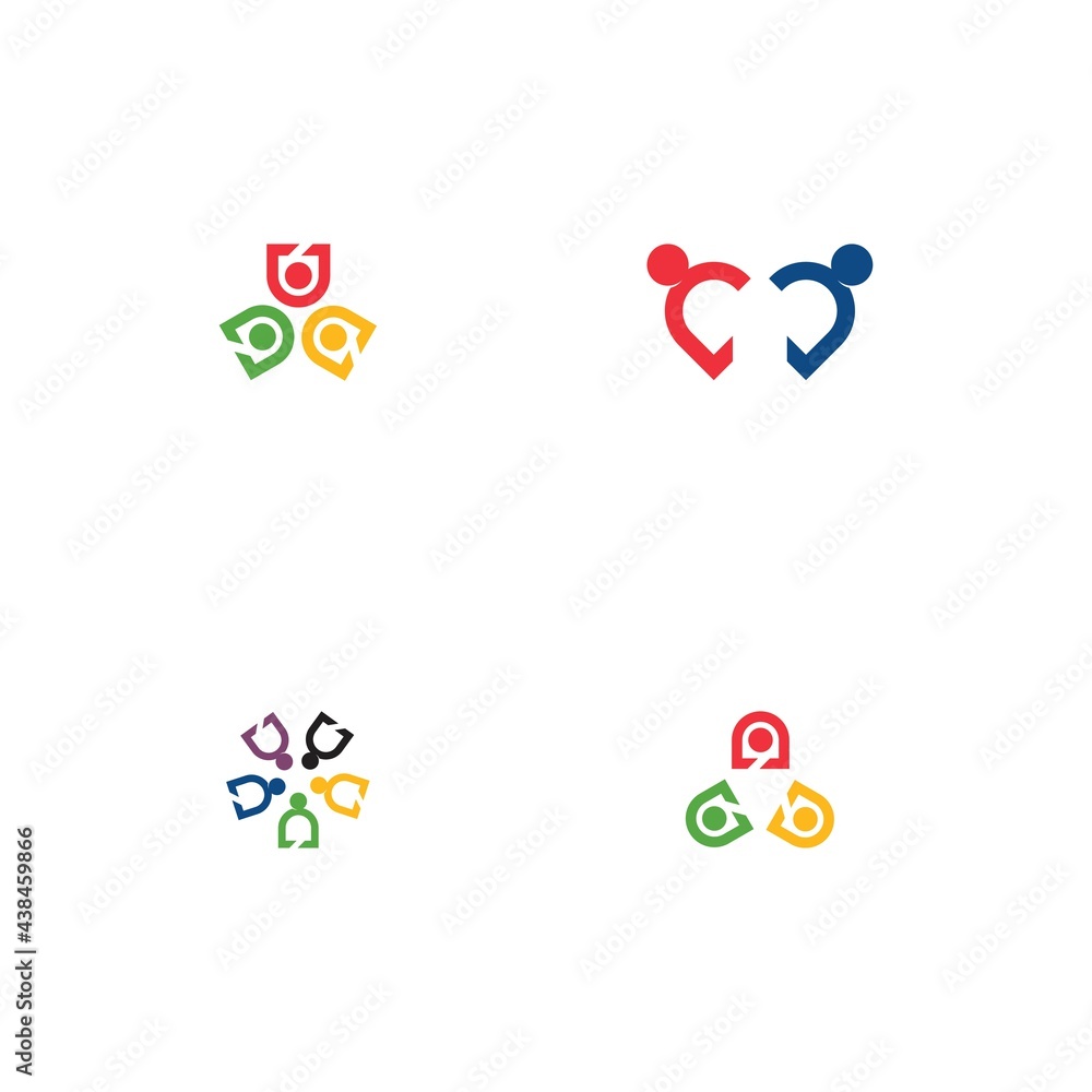 Community, network and social icon Community, network and social icon