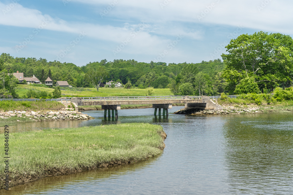 Bridge Over River in Rural Coastal Maine Bridge Over River in Rural Coastal Maine