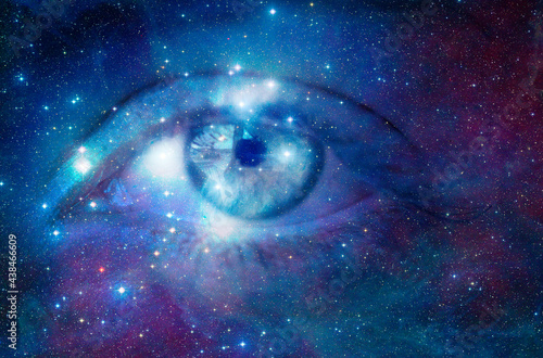eye looking into the universe photo
