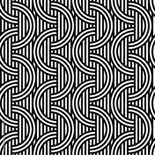 Vector pattern composed with circles and lines © lumyaisweet