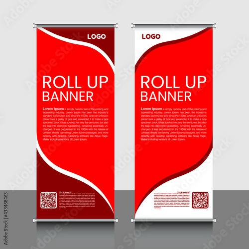 roll up banner, brochure, flyer, banner design, industrial, company, template, vector, abstract, line pattern background, modern x-banner, pull-up banner,  rectangle size banner.