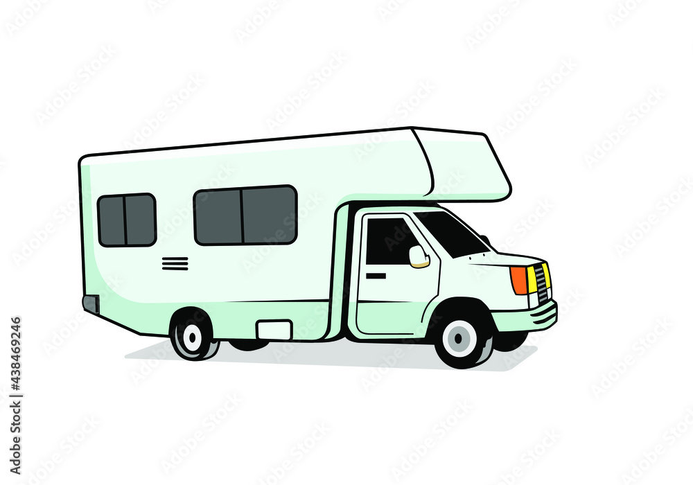 RV recreational vehicle design illustration vector eps format , suitable for your design needs, logo, illustration, animation, etc.