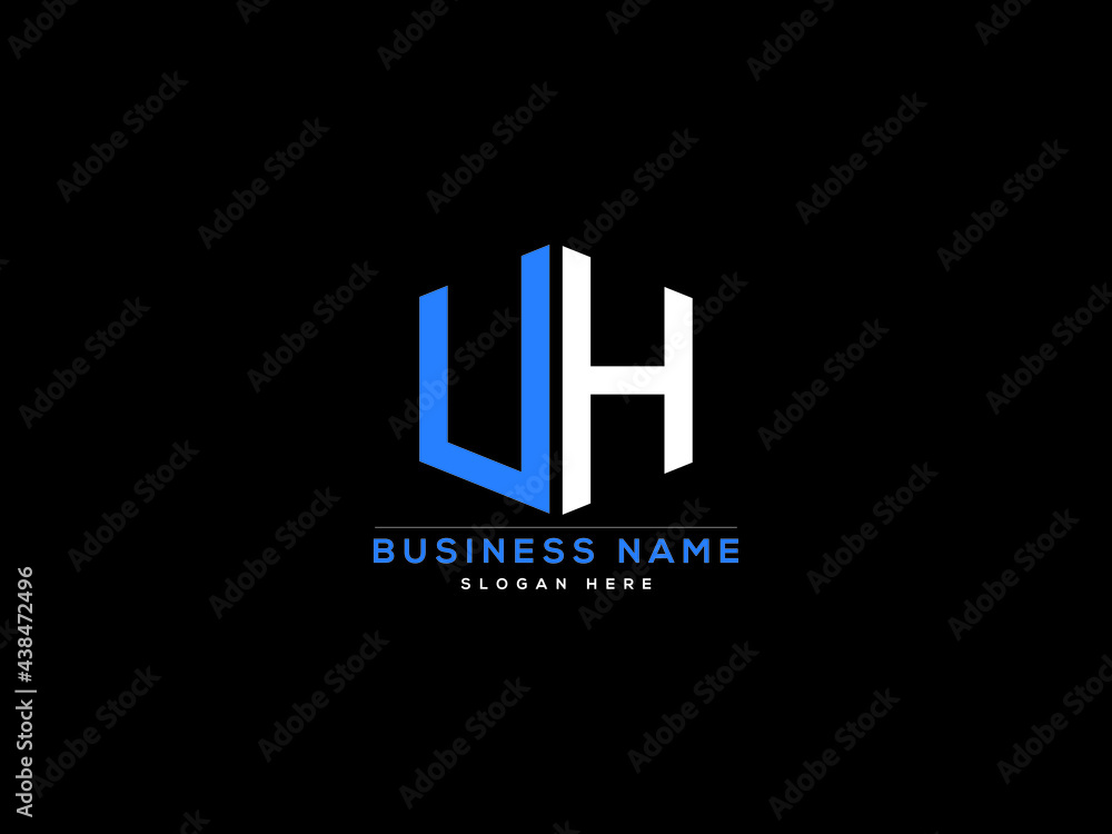 Letter UH Logo, circle uh logo icon vector for business Stock Vector