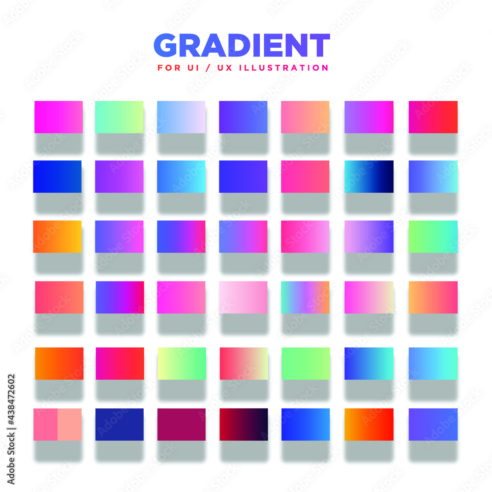 Gradient set for ui/ux illustration design Gradient set for ui/ux illustration design