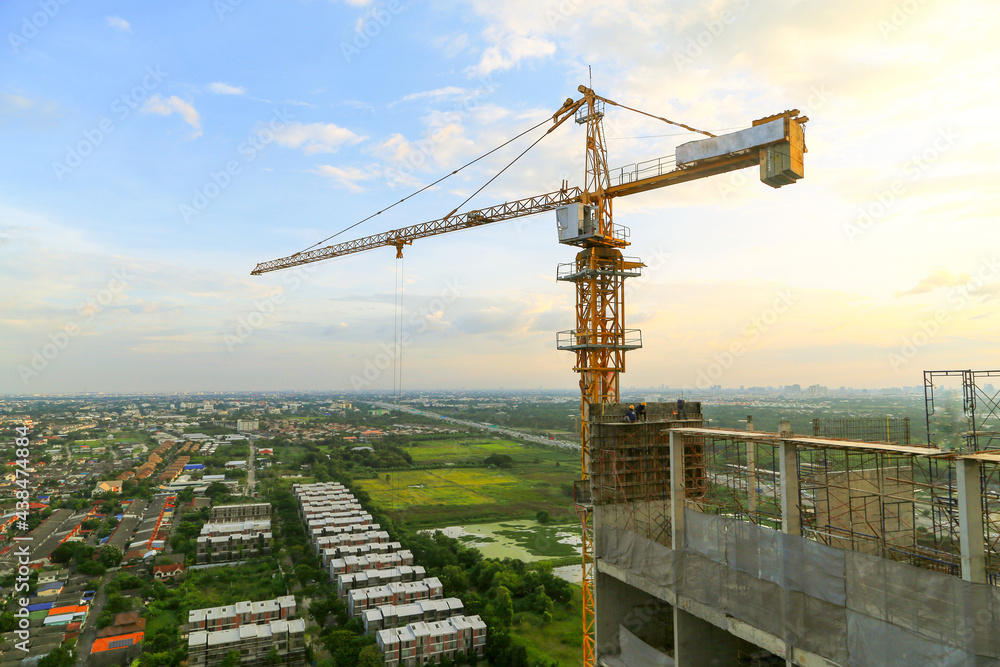 Condominium construction business concept for sale as condominiums with huge purchasing power in Bangkok.