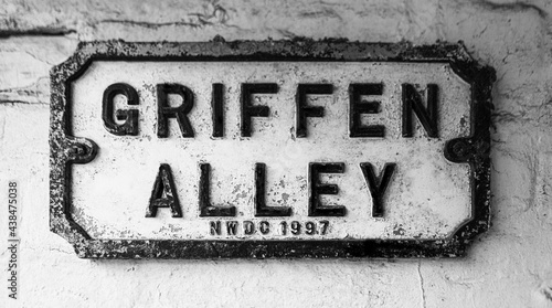Griffen Alley Sign in Malmesbury, Wiltshire, England photo