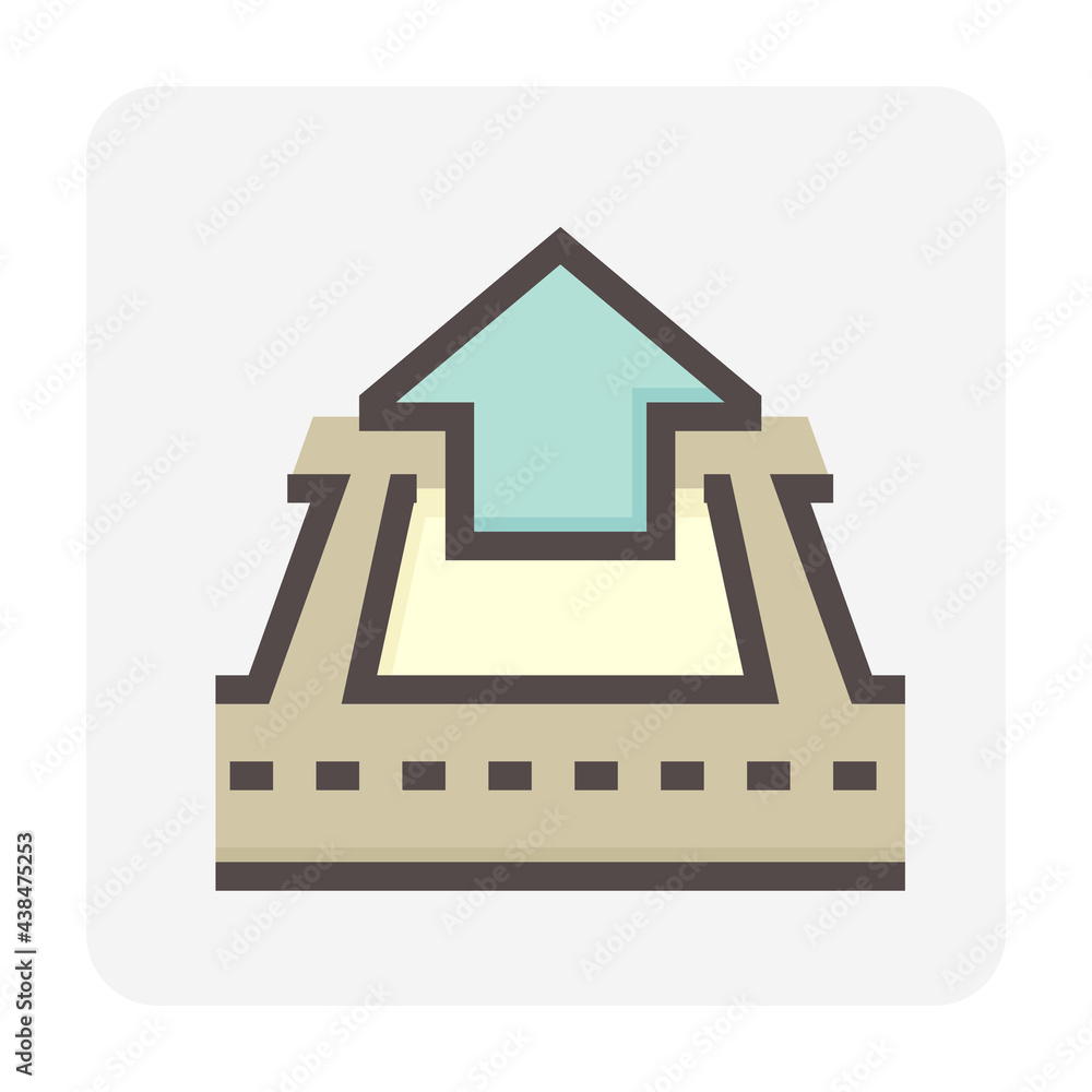 House building in land lot and access road vector icon in perspective view. That real estate or property on roadside for residential, development, owned, sale, rent, buy or investment. 48x48 pixel. House building in land lot and access road vector icon in perspective view. That real estate or property on roadside for residential, development, owned, sale, rent, buy or investment. 48x48 pixel.