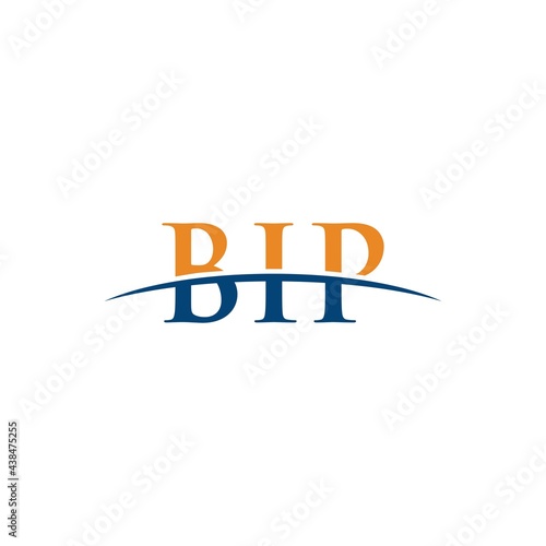 BIP initial overlapping movement swoosh horizon, logo design inspiration company
