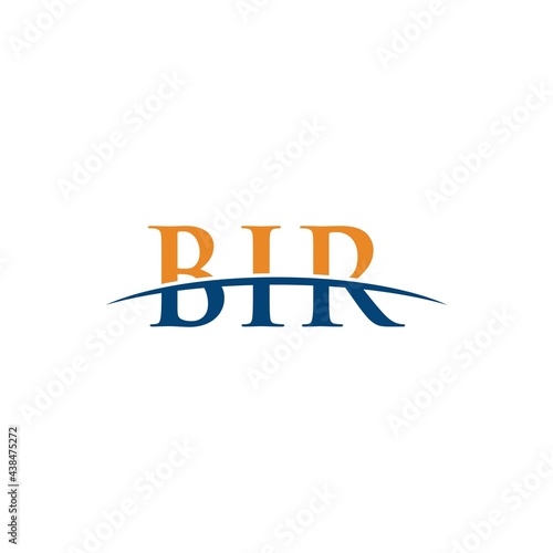 BIR initial overlapping movement swoosh horizon, logo design inspiration company