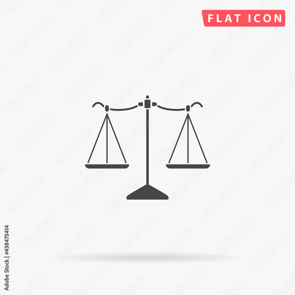 Scales of Justice flat vector icon. Hand drawn style design illustrations Scales of Justice flat vector icon. Hand drawn style design illustrations