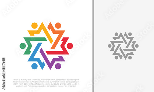 Global Community Logo Icon Elements Template. Community human Logo template vector. Community health care. Abstract Community logo