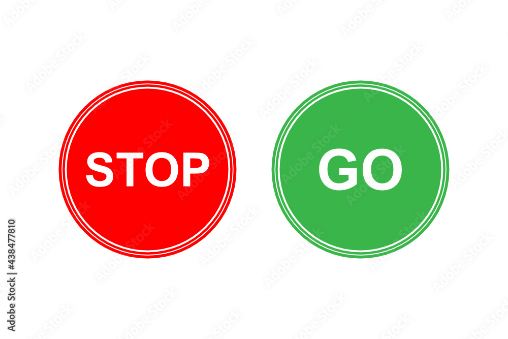 Stop and Go Signs. Road Stop Sign. Road Go Sign. SVG Icons. Stock Vector Adobe Stock