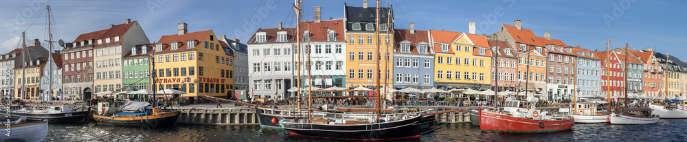 Panorama of the old port in Copenhaven, Denmark Panorama of the old port in Copenhaven, Denmark