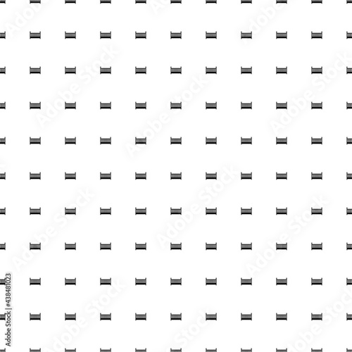 Square seamless background pattern from geometric shapes. The pattern is evenly filled with black baby cot symbols. Vector illustration on white background