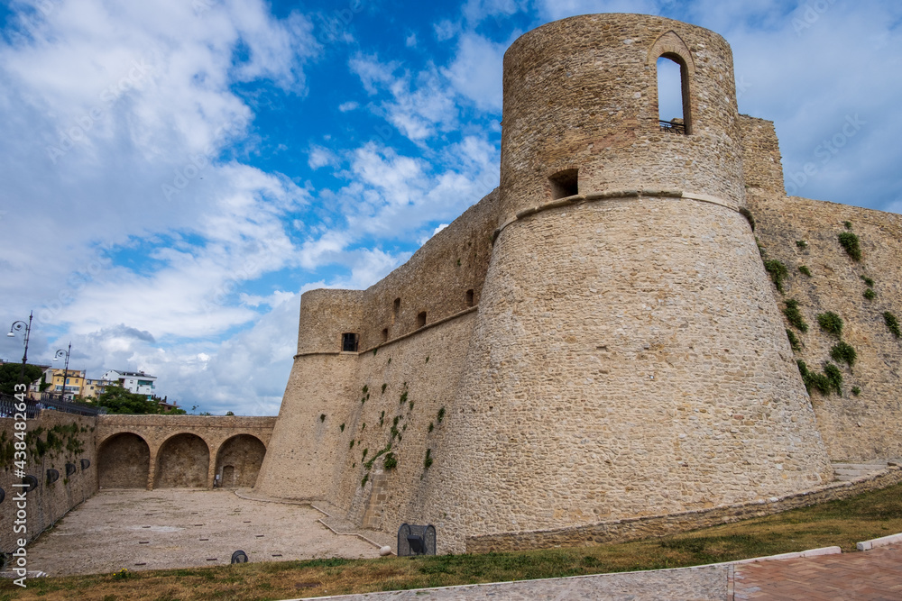 Aragonese castle, ancient building in ortona, abruzzo, italy
