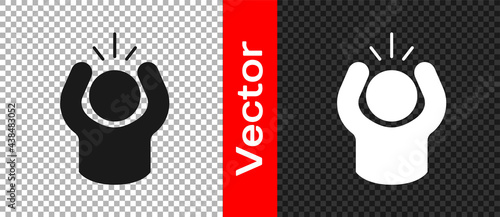 Black Anger icon isolated on transparent background. Anger, rage, screaming concept. Vector