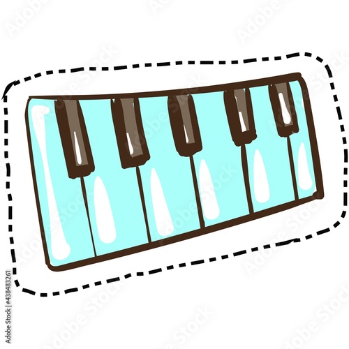 Piano keyboard vector music illustration isolated icon