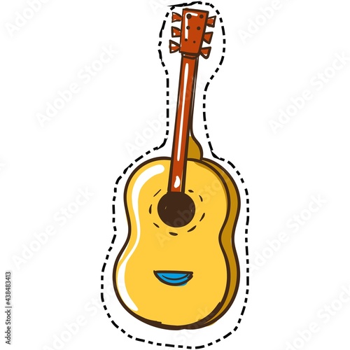 Vector guitar electric or acoustic illustration icon