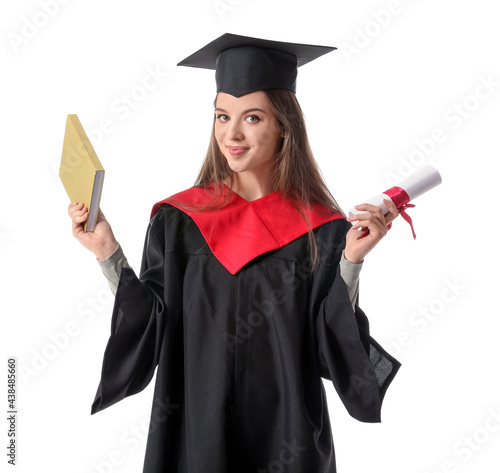 Female graduating student w...
