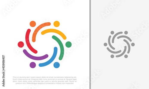 Global Community Logo Icon Elements Template. Community human Logo template vector. Community health care. Abstract Community logo
