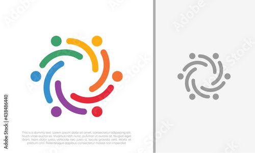 Global Community Logo Icon Elements Template. Community human Logo template vector. Community health care. Abstract Community logo