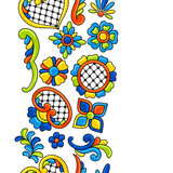 Mexican talavera seamless pattern. Decorative background with ornamental flowers. Background with mexican talavera pattern. Decoration with ornamental flowers.