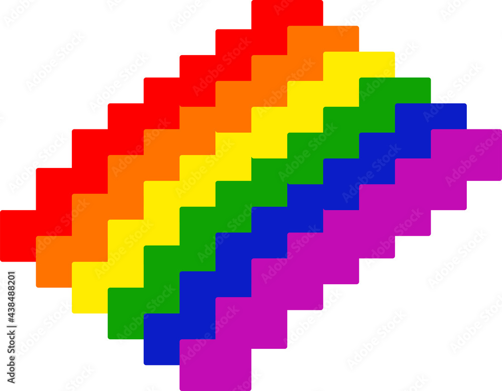 Fototapeta premium The colored stairway line represents gender diversity.