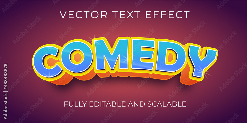 Comedy funny text effect, editable text style 