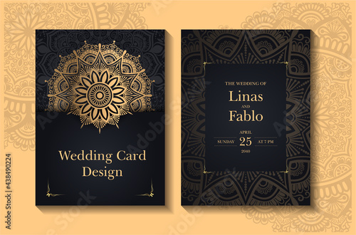 invitations  Card with mandala pattern.Vector vintage hand-drawn highly detailed mandala elements. Luxury lace festive ornament card. Islam, Arabic, Indian, Turkish, Ottoman, Pakistan motifs.