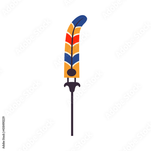 Egyptian Fan Isolated on White Background Vector Illustration