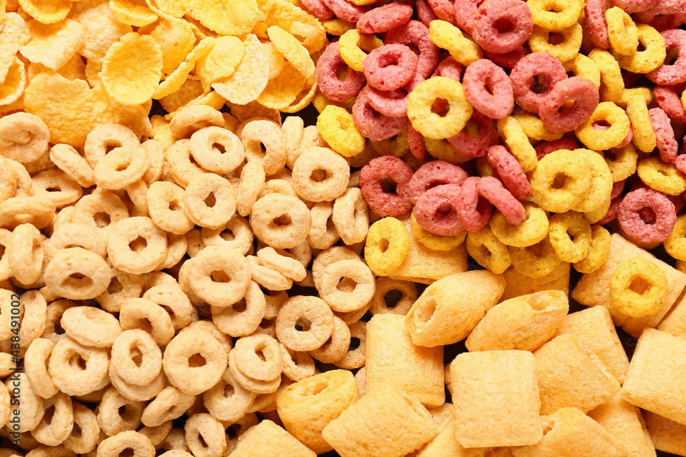 Different cereals as background, closeup