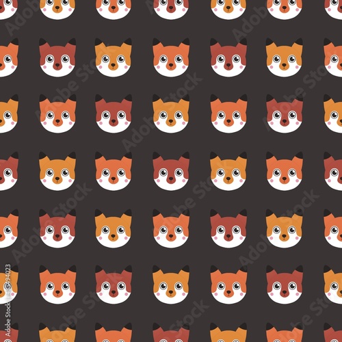 cute pattern for kids with foxes