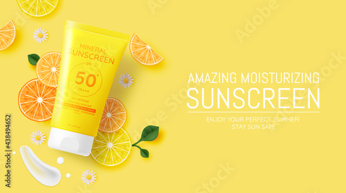 Protection cosmetic products design,sunscreen and sunbath