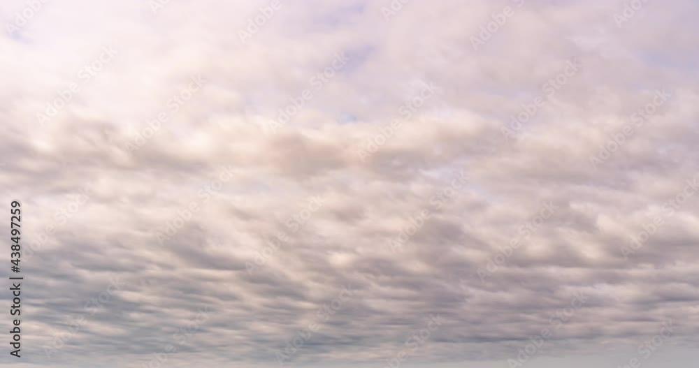 Feather light sky natural background time lapse. Blue and white rainy cloudscape. Timelapse trasition of gently wet cloud scape at summer evening day. 4k raw B-roll footage. Clean of birds, bugs. Feather light sky natural background time lapse. Blue and white rainy cloudscape. Timelapse trasition of gently wet cloud scape at summer evening day. 4k raw B-roll footage. Clean of birds, bugs.