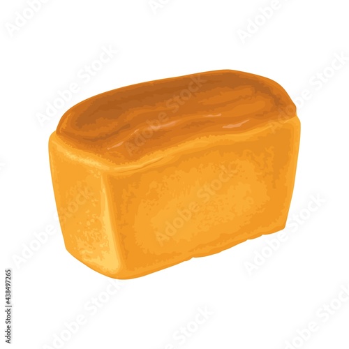 Loaf of bread. Vector color realistic illustration