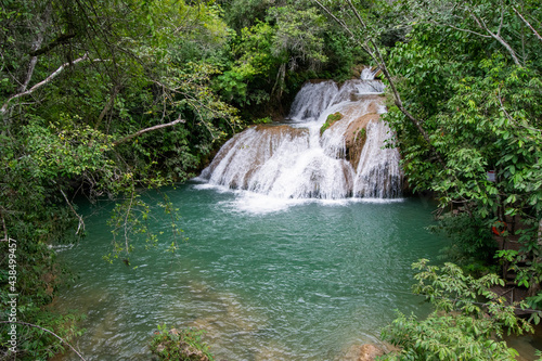 Fototapeta Naklejka Na Ścianę i Meble -  Waterfalls with green waters in Bonito MS – Brazil