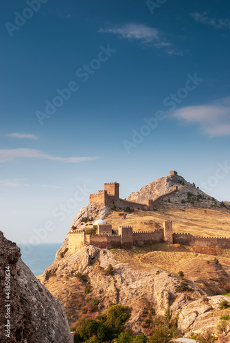 Genoa fortress of the 7th century AD. The city of Sudak. Crimea.