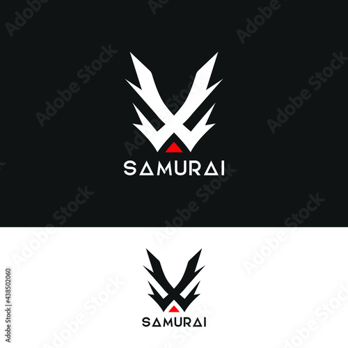 Samurai logo design template