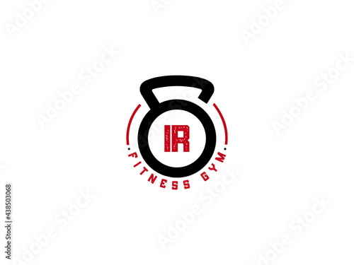 Letter IR Logo, Gym IR, fitness ir logo icon design