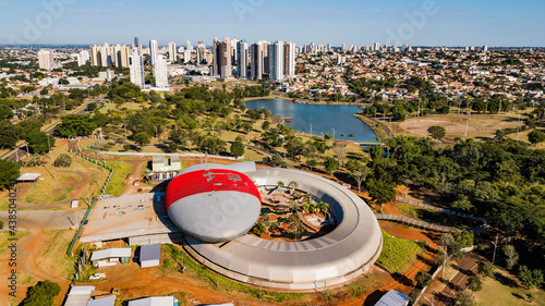 Aerial view of the Parque das Nações Indígenas. Campo Grande, Mato Grosso do Sul, Brazil