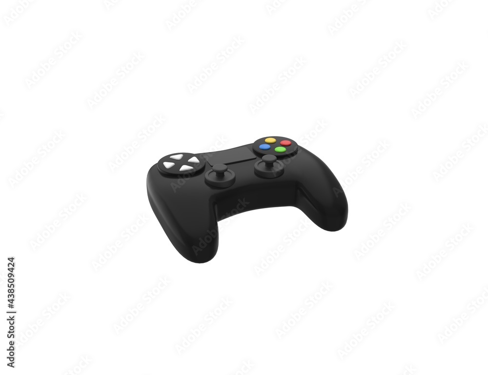 Wireless black Gamepad or Joypad controller isolated white background. Wireless black Gamepad or Joypad controller isolated white background.