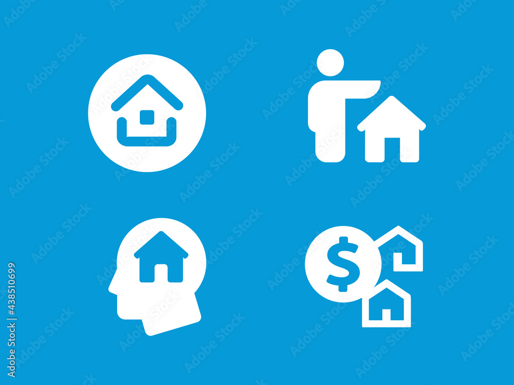 Real Estate icon set. Realtor. Vector line icon collection Real Estate icon set. Realtor. Vector line icon collection