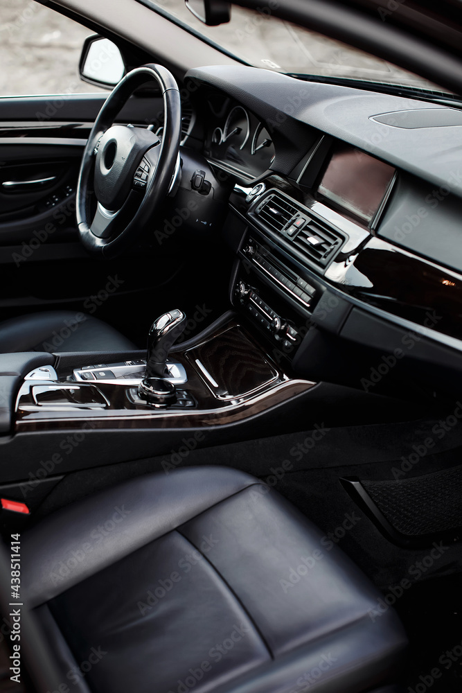 Luxury modern car Interior.