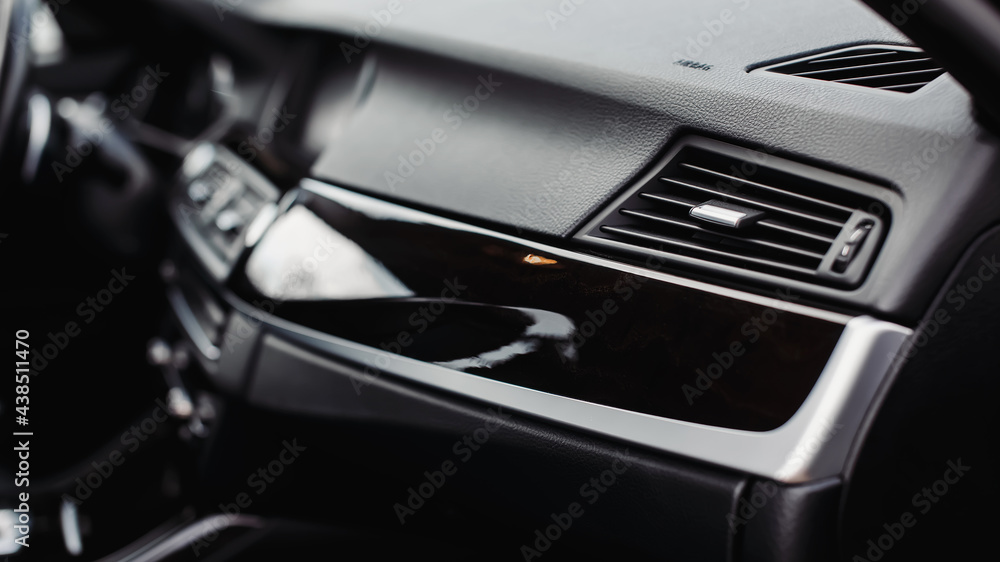 Air Vent In Car. Modern car interior. Air Vent In Car. Modern car interior.