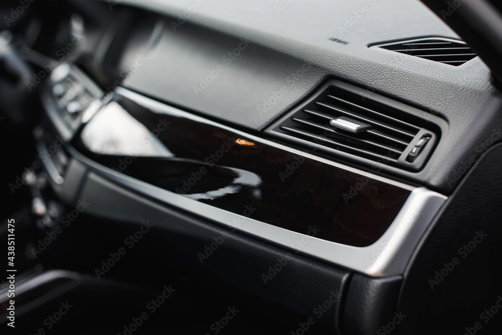 Air Vent In luxury Car. Modern car interior. Air Vent In luxury Car. Modern car interior.