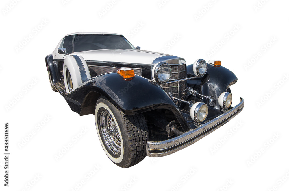 Naklejka premium retro car isolated on white