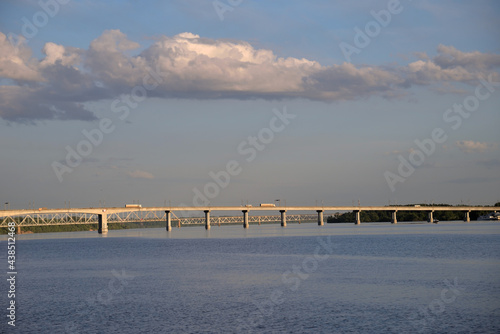 Kostroma highway bridge - highway bridge across Volga river in summer day, Golden Ring of Russia, Kostroma, Russia