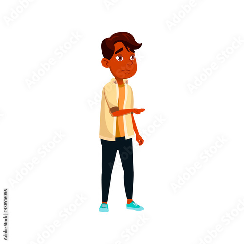 poor boy ask for money cartoon vector. poor boy ask for money character. isolated flat cartoon illustration