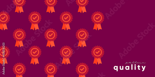 Quality. Simple vector flat illustration. Background for social media, poster, banner.