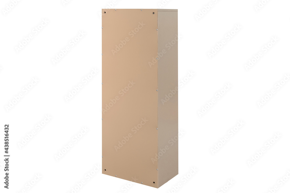 Beige ecru khaki color mailboxes on the white background isolated. Mail box for entrance of apartment house. Metal mailbox Beige ecru khaki color mailboxes on the white background isolated. Mail box for entrance of apartment house. Metal mailbox